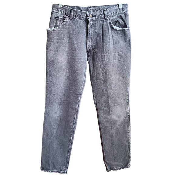 33x31 Vintage Sasson Men's Jeans Skater Gray Faded Jeans Designer Pockets 1980's - Picture 1 of 8